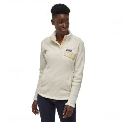 Patagonia Women's Re-Tool Snap-T Pullover - Raw Linen/White X-Dye Tops