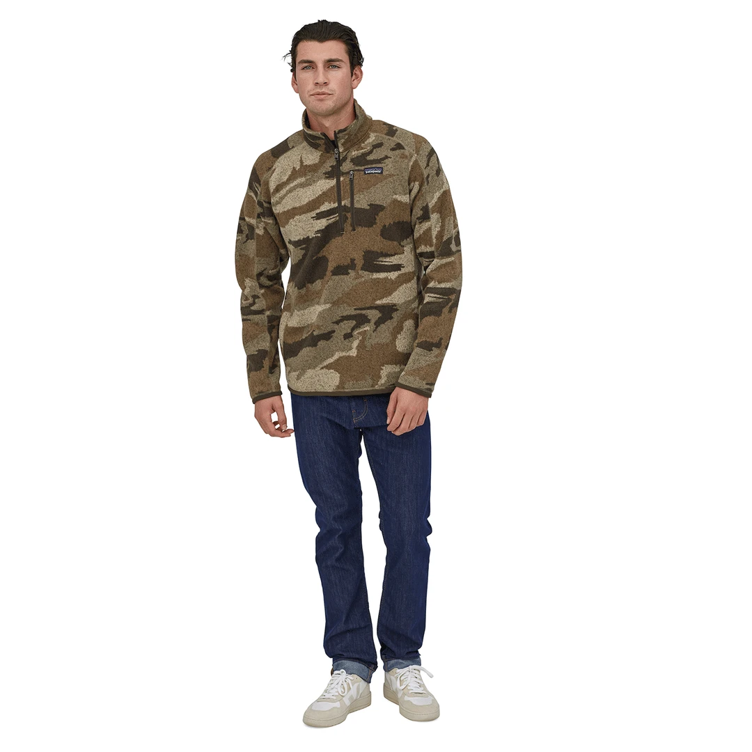 Patagonia Tops Men's Better Sweater 1/4 Zip - Kansas Sky Classic Tan 4 Patagonia Tops Men's Better Sweater 1/4 Zip - Kansas Sky Classic Tan