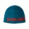 Patagonia Hats Unisex Beanie Hat - Logo Belwe: Crater Blue