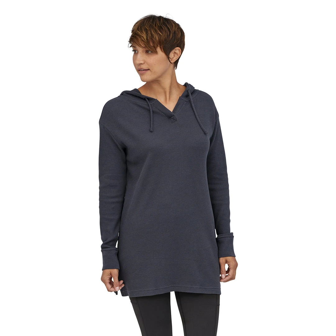 Patagonia Women's Hooded Waffle Tunic - Pigeon Blue 2 Patagonia Women's Hooded Waffle Tunic - Pigeon Blue