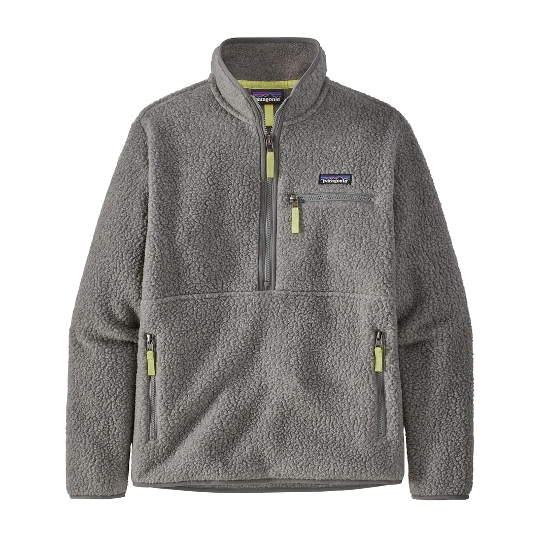 Patagonia Women's Retro Pile Fleece Marsupial Sweatshirt - Salt Grey/Jellyfish Yellow 1 Patagonia Women's Retro Pile Fleece Marsupial Sweatshirt - Salt Grey/Jellyfish Yellow