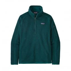 Patagonia Women's Better Sweater 1/4 Zip Fleece - Dark Borealis Green Tops