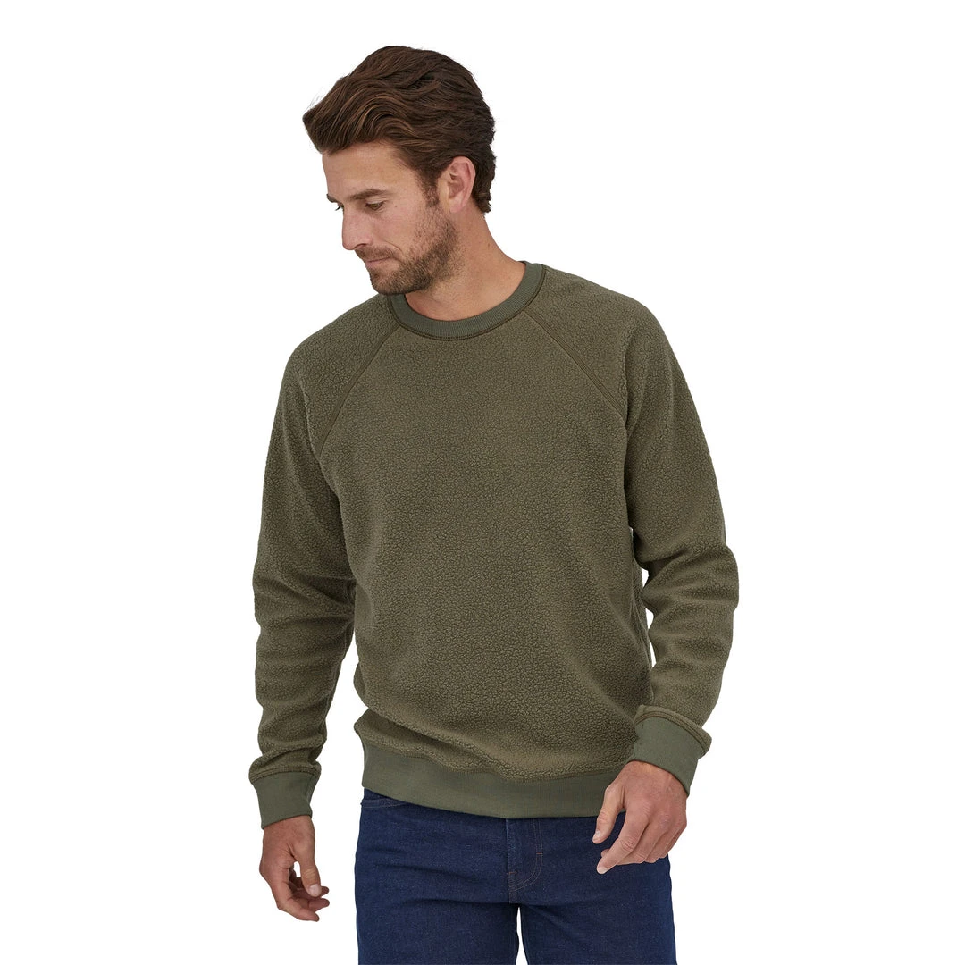 Patagonia Apparel Men's Reversible Shearling Fleece Crew - Basin Green 6 Patagonia Apparel Men's Reversible Shearling Fleece Crew - Basin Green