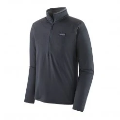 Patagonia Tops Men's R1® Daily Zip-Neck - Smolder Blue/Light Smolder Blue X-Dye