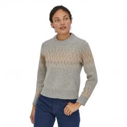 Patagonia Women's Recycled Wool Crewneck Sweater - Sea Song: Salt Grey