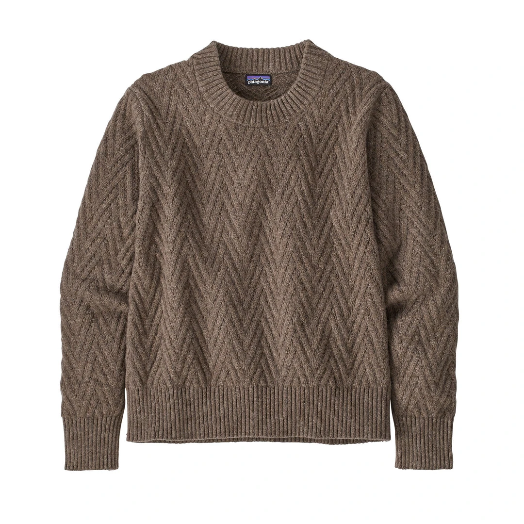 Patagonia Women's Recycled Wool Crewneck Sweater - Topsoil Brown 1 Patagonia Women's Recycled Wool Crewneck Sweater - Topsoil Brown