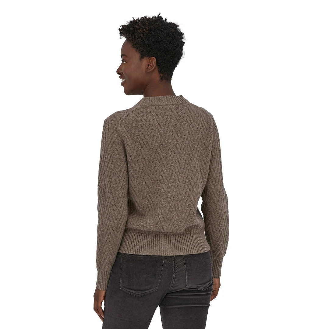 Patagonia Women's Recycled Wool Crewneck Sweater - Topsoil Brown 3 Patagonia Women's Recycled Wool Crewneck Sweater - Topsoil Brown