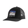 Patagonia Unisex Line Logo Ridge LoPro Trucker Hat - Black Hats