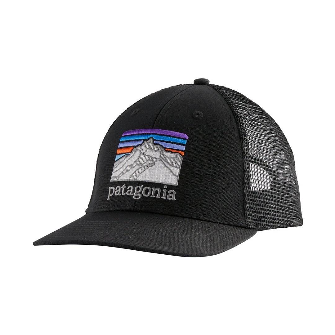 Patagonia Unisex Line Logo Ridge LoPro Trucker Hat - Black Hats 1 Patagonia Unisex Line Logo Ridge LoPro Trucker Hat - Black Hats
