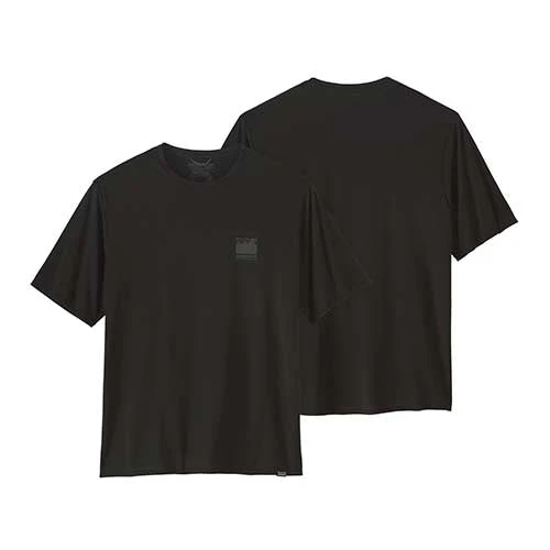 Patagonia Apparel Men's Capilene Cool Daily Graphic Shirt - Alpine Icon: Black 3 Patagonia Apparel Men's Capilene Cool Daily Graphic Shirt - Alpine Icon: Black