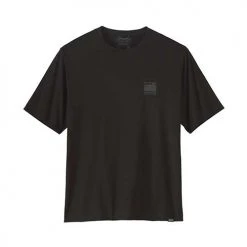 Patagonia Apparel Men's Capilene Cool Daily Graphic Shirt - Alpine Icon: Black