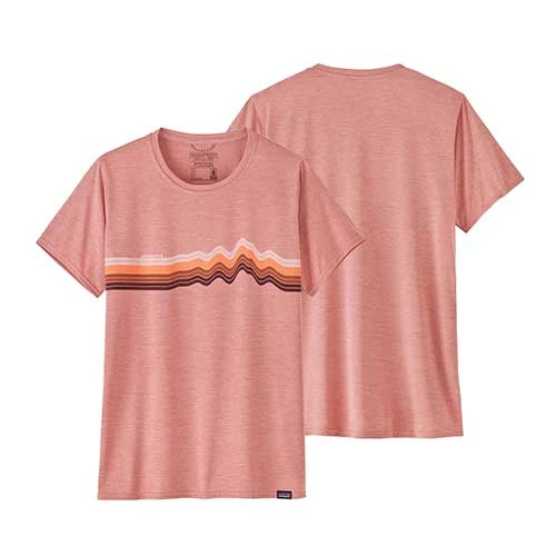Patagonia Women's Capilene Cool Daily Graphic Shirt - Ridge Rise Stripe: Sunfade Pink X-Dye Tops 1 Patagonia Women's Capilene Cool Daily Graphic Shirt - Ridge Rise Stripe: Sunfade Pink X-Dye Tops