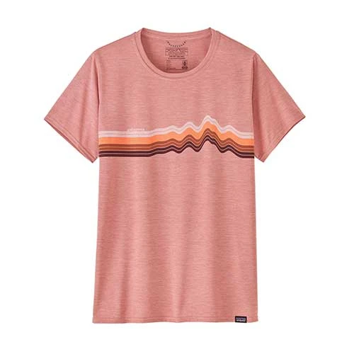 Patagonia Women's Capilene Cool Daily Graphic Shirt - Ridge Rise Stripe: Sunfade Pink X-Dye Tops 2 Patagonia Women's Capilene Cool Daily Graphic Shirt - Ridge Rise Stripe: Sunfade Pink X-Dye Tops