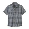 Patagonia Tops Men's Back Step Shirt - Shore Plaid: Stone Blue