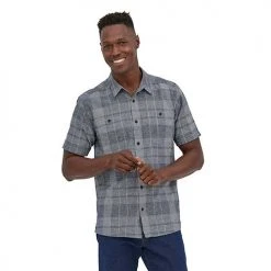 Patagonia Tops Men's Back Step Shirt - Shore Plaid: Stone Blue 5 Patagonia Tops Men's Back Step Shirt - Shore Plaid: Stone Blue
