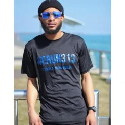 Tops Men's WeRun313 T-Shirt - Black/Blue