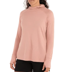 Free Fly Tops Women's Bamboo Weekender Hoody - Orange Dusk