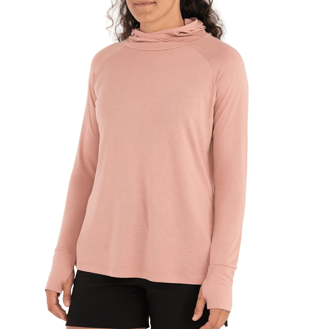 Free Fly Tops Women's Bamboo Weekender Hoody - Orange Dusk 1 Free Fly Tops Women's Bamboo Weekender Hoody - Orange Dusk