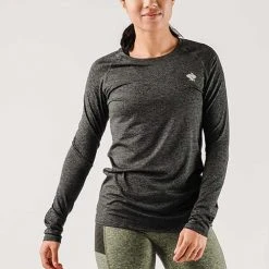 Rabbit Women's EZ Tee Long Sleeve Top - Black Charcoal