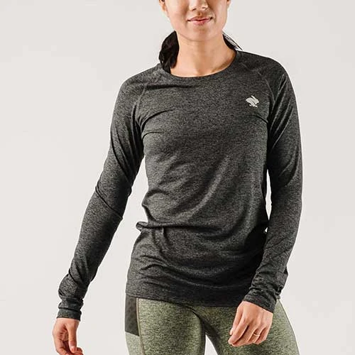 Rabbit Women's EZ Tee Long Sleeve Top - Black Charcoal 1 Rabbit Women's EZ Tee Long Sleeve Top - Black Charcoal