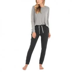 Free Fly Women's Bamboo Fleece Jogger - Heather Black