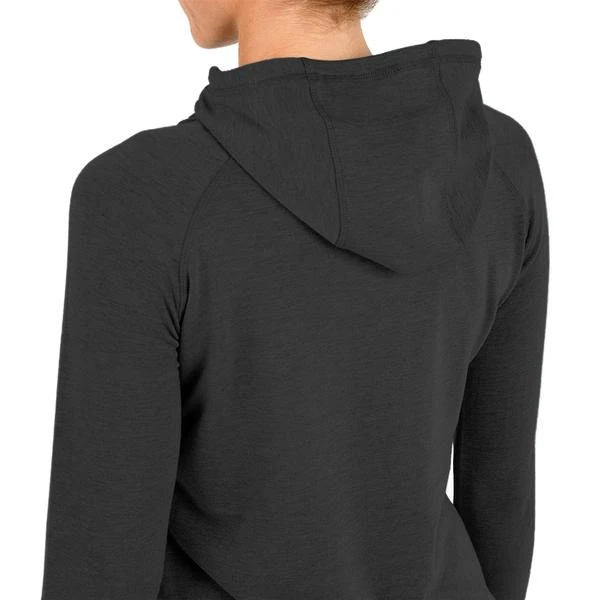 Free Fly Tops Women's Bamboo Fleece Pullover Hoody - Heather Black 2 Free Fly Tops Women's Bamboo Fleece Pullover Hoody - Heather Black