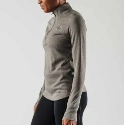 Rabbit Women's Ribbit Zip Long Sleeve Top - Blackened Pearl