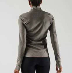 Rabbit Women's Ribbit Zip Long Sleeve Top - Blackened Pearl