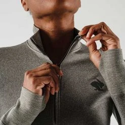 Rabbit Women's Ribbit Zip Long Sleeve Top - Blackened Pearl