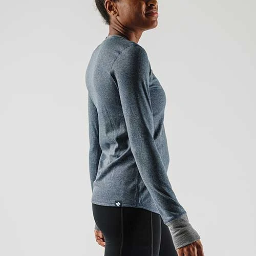 Rabbit Tops Women's Ribbit Long Sleeve Top - Dress Blues 2 Rabbit Tops Women's Ribbit Long Sleeve Top - Dress Blues