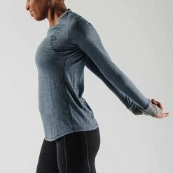 Rabbit Tops Women's Ribbit Long Sleeve Top - Dress Blues 10 Rabbit Tops Women's Ribbit Long Sleeve Top - Dress Blues