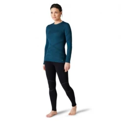 Smartwool Tops Women's Intraknit Merino 200 Crew - Blue Spruce/Twilight Blue