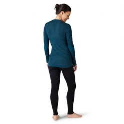 Smartwool Tops Women's Intraknit Merino 200 Crew - Blue Spruce/Twilight Blue