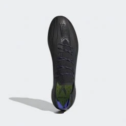 Adidas Unisex X Speedflow .1 Firm Ground Soccer Shoe - Core Black/Sonic Ink/Solar Yellow