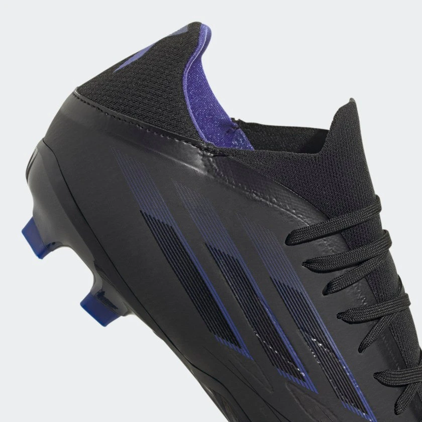 Adidas Unisex X Speedflow .2 Firm Ground Soccer Shoes - Core Black/Sonic Ink/Solar Yellow 7 Adidas Unisex X Speedflow .2 Firm Ground Soccer Shoes - Core Black/Sonic Ink/Solar Yellow