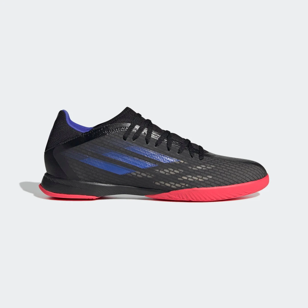 Adidas Unisex X Speedflow .3 Indoor Soccer Shoe - Core Black/Sonic Ink/Solar Yellow 1 Adidas Unisex X Speedflow .3 Indoor Soccer Shoe - Core Black/Sonic Ink/Solar Yellow