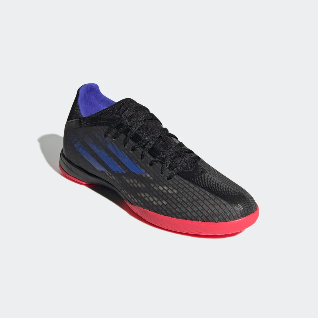 Adidas Unisex X Speedflow .3 Indoor Soccer Shoe - Core Black/Sonic Ink/Solar Yellow 3 Adidas Unisex X Speedflow .3 Indoor Soccer Shoe - Core Black/Sonic Ink/Solar Yellow