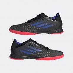 Adidas Unisex X Speedflow .3 Indoor Soccer Shoe - Core Black/Sonic Ink/Solar Yellow 19 Adidas Unisex X Speedflow .3 Indoor Soccer Shoe - Core Black/Sonic Ink/Solar Yellow