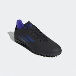 Adidas Unisex X Speedflow .4 Turf Soccer Shoe - Core Black/Sonic Ink/Solar Yellow 10 Adidas Unisex X Speedflow .4 Turf Soccer Shoe - Core Black/Sonic Ink/Solar Yellow