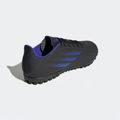 Adidas Unisex X Speedflow .4 Turf Soccer Shoe - Core Black/Sonic Ink/Solar Yellow