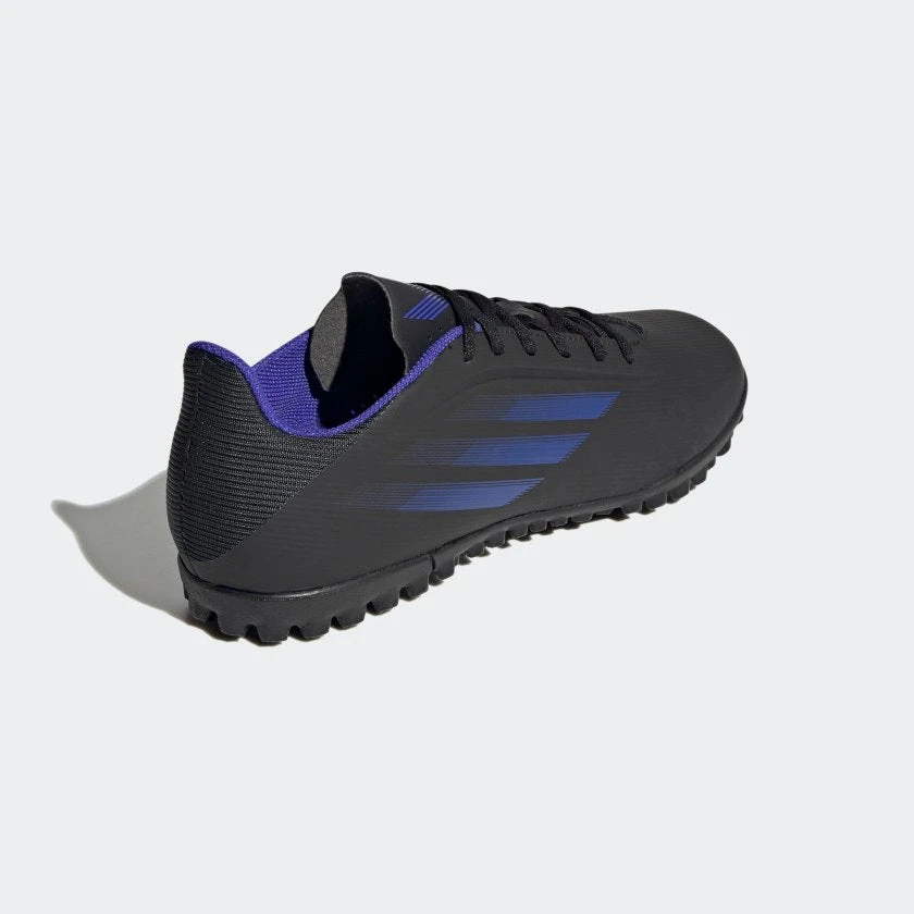 Adidas Unisex X Speedflow .4 Turf Soccer Shoe - Core Black/Sonic Ink/Solar Yellow 2 Adidas Unisex X Speedflow .4 Turf Soccer Shoe - Core Black/Sonic Ink/Solar Yellow