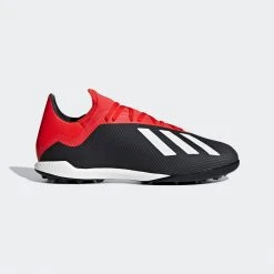 Adidas Soccer Unisex X Tango 18.3 Turf Cleats - Core Black / Off White / Active Red