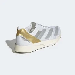 Adidas Men's AdiZERO Takumi Sen 8 TME Running Shoe - Ftwr/White/Grey/Gold - Regular (D) Shoes