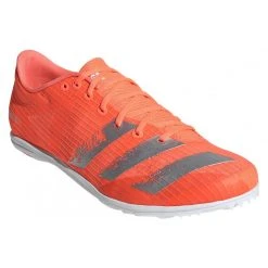 Adidas Women's Distancestar Track Spike - Signal Coral/Silver/White- Regular (B) Shoes