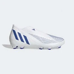 Adidas Men's Predator Edge .3 LL FG Soccer Shoe- White/Hi Res Blue