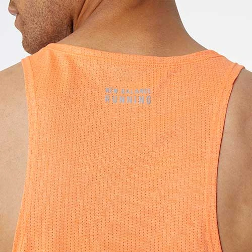 New Balance Men's Impact Run Singlet - Vibrant Orange Heather 4 New Balance Men's Impact Run Singlet - Vibrant Orange Heather