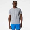 New Balance Apparel Men's Impact Run Short Sleeve Top - Athletic Grey