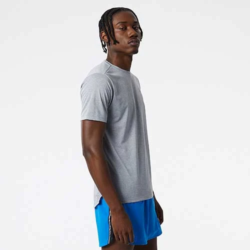 New Balance Apparel Men's Impact Run Short Sleeve Top - Athletic Grey 2 New Balance Apparel Men's Impact Run Short Sleeve Top - Athletic Grey