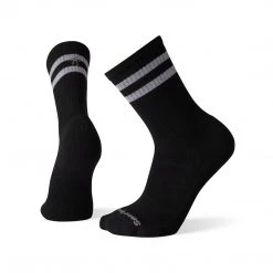 Smartwool Socks Men's Athletic Light Elite Stripe Crew Sock - Black