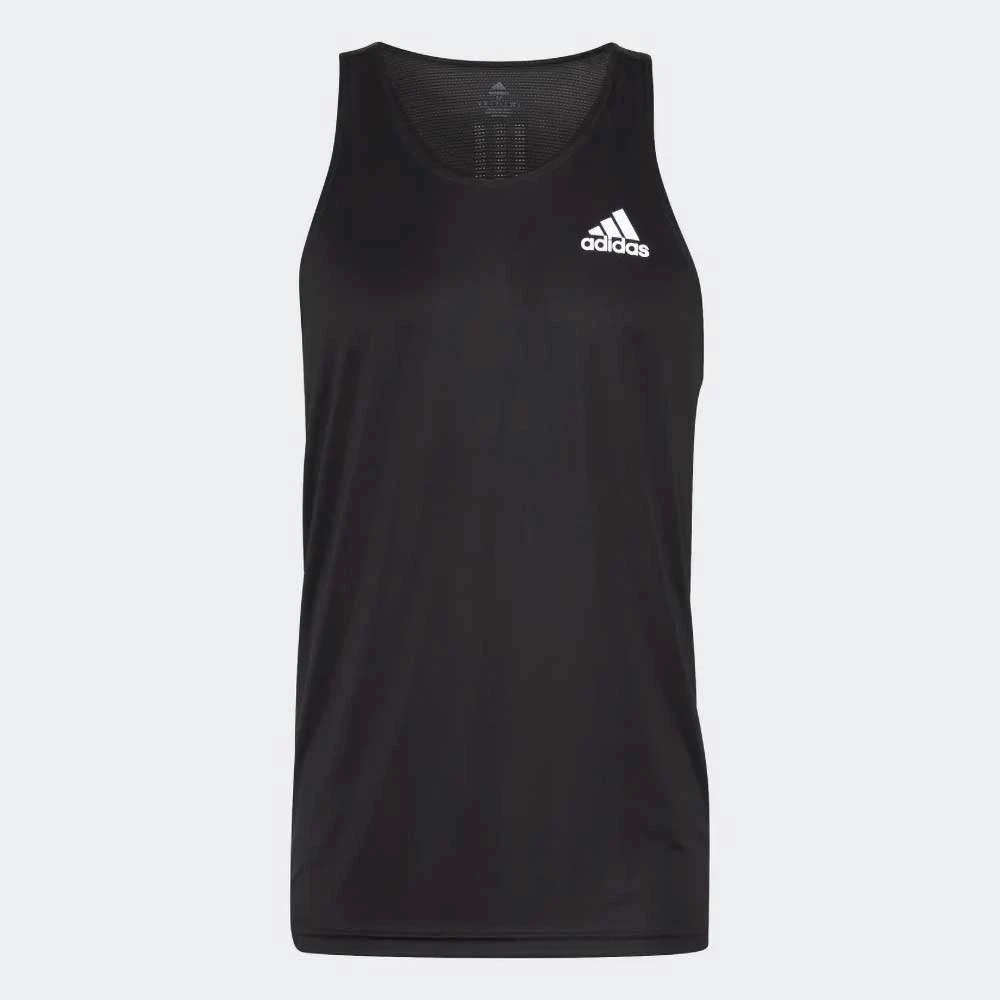 Adidas Apparel Men's Own The Run Singlet - Black 1 Adidas Apparel Men's Own The Run Singlet - Black